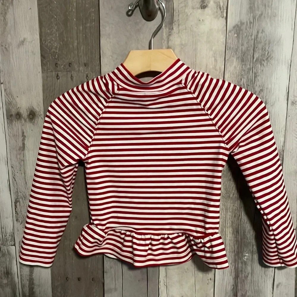 Janie and Jack Long Sleeve Juno Valentine Swim Top